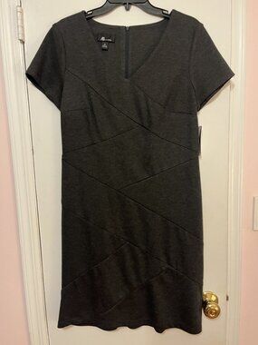 AB Studio dark gray short sleeve dress